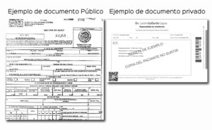 ejemplo documento público y privado